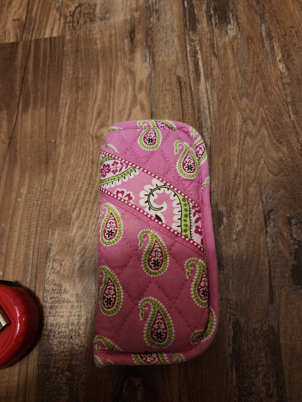 Pink Vera Bradley quilted glasses soft case